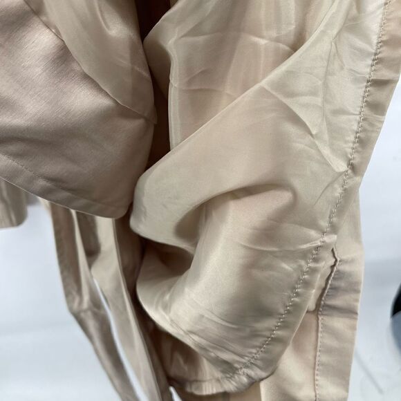 Nanette Lepore Trench Coat Big Button Up Single Breasted Tan Belted Small NEW - Picture 5 of 12